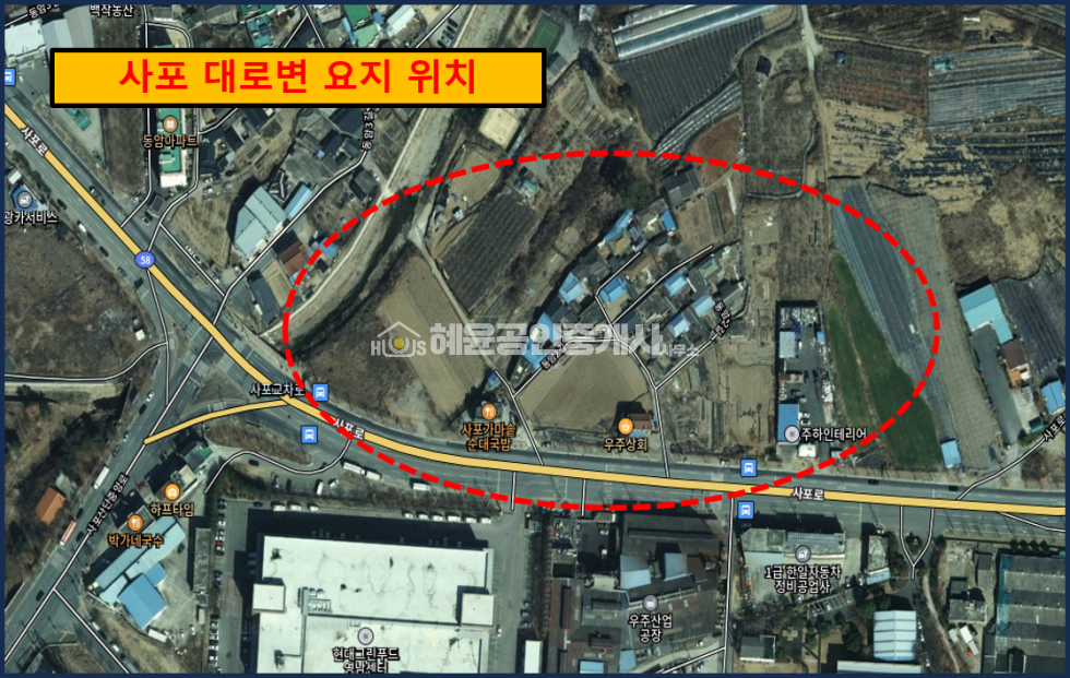 경남 밀양시 부북면 전사포리 사포공단 근처 대로변.위치 아주좋음. 매매 매물번호 10088 사진 1