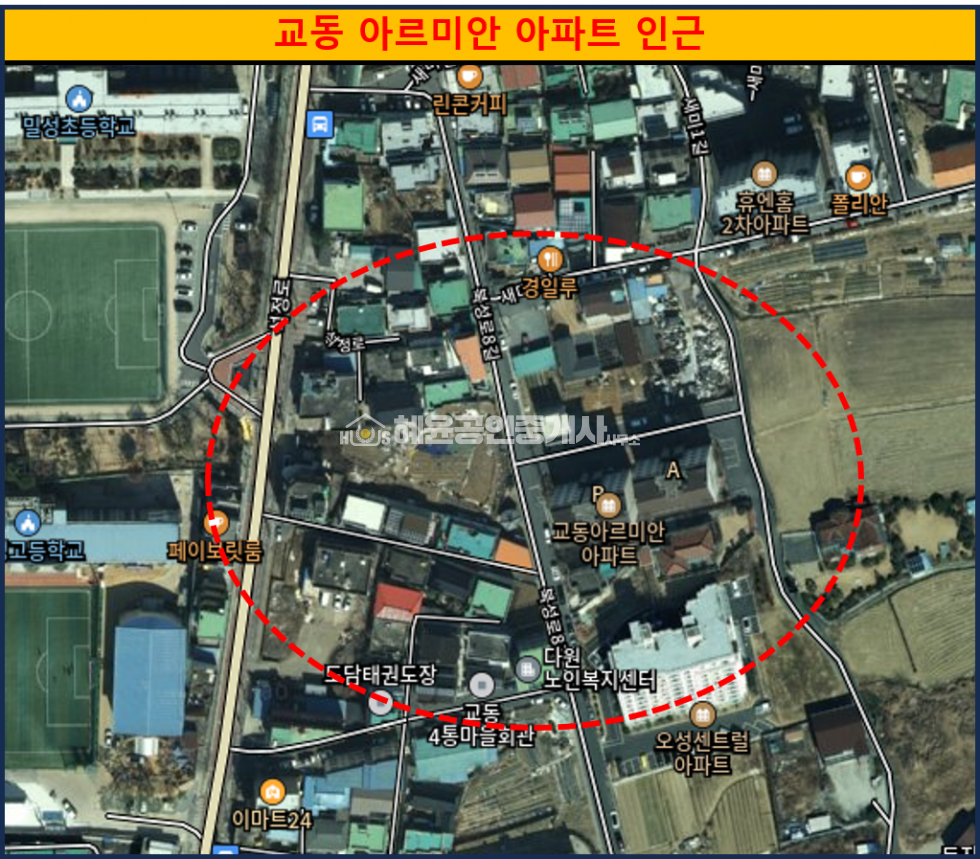 경남 밀양시 교동 나대지로 2종주거지역. 매매 매물번호 10109 사진 1